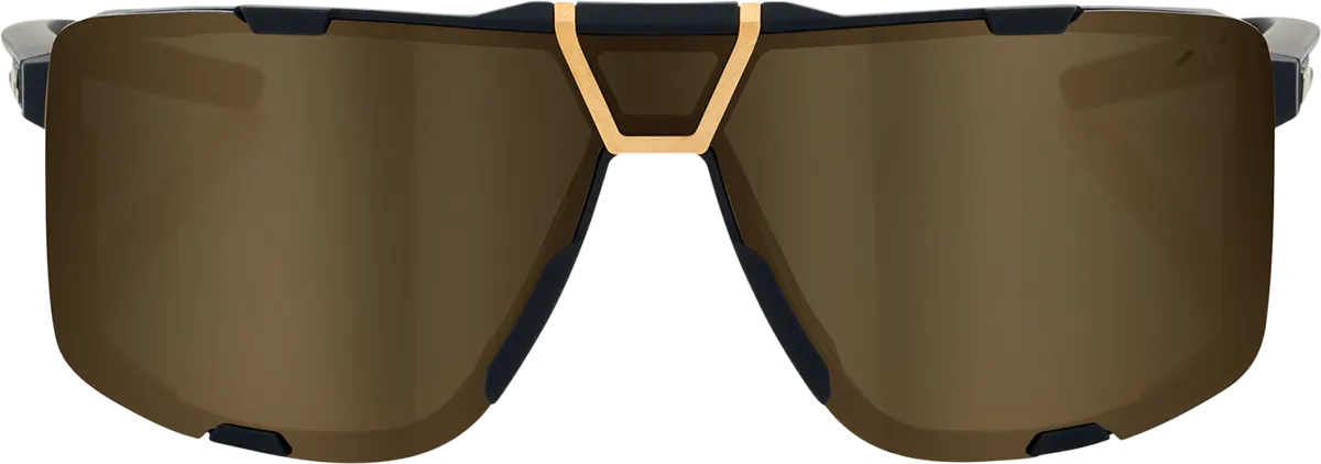 100% Eastcraft Sunglasses - Soft Tact Black - Soft Gold Mirror 61045-258-01
