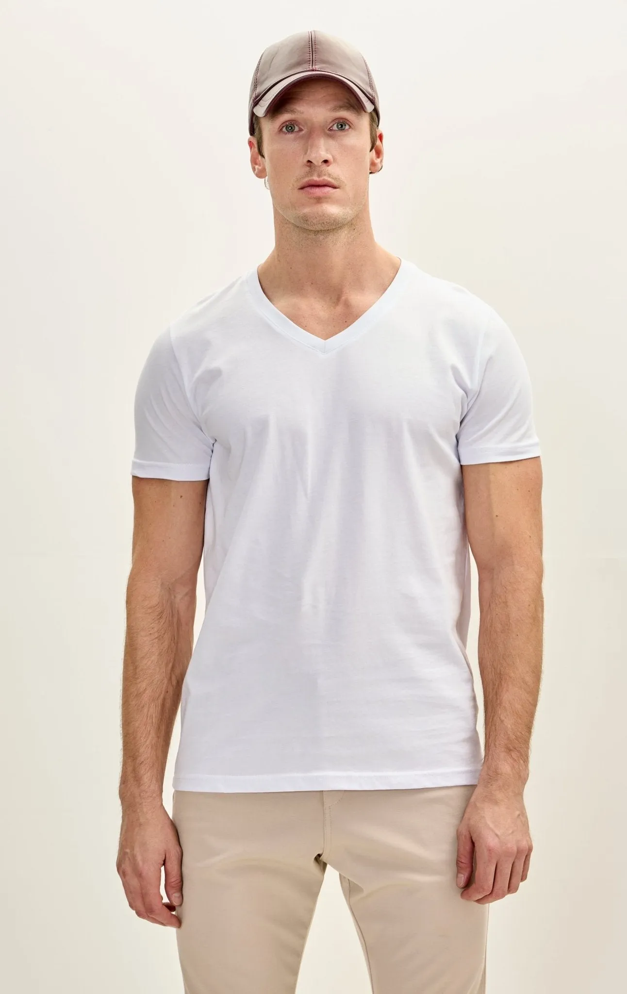 3-pack Cotton V-Neck T-Shirt - White
