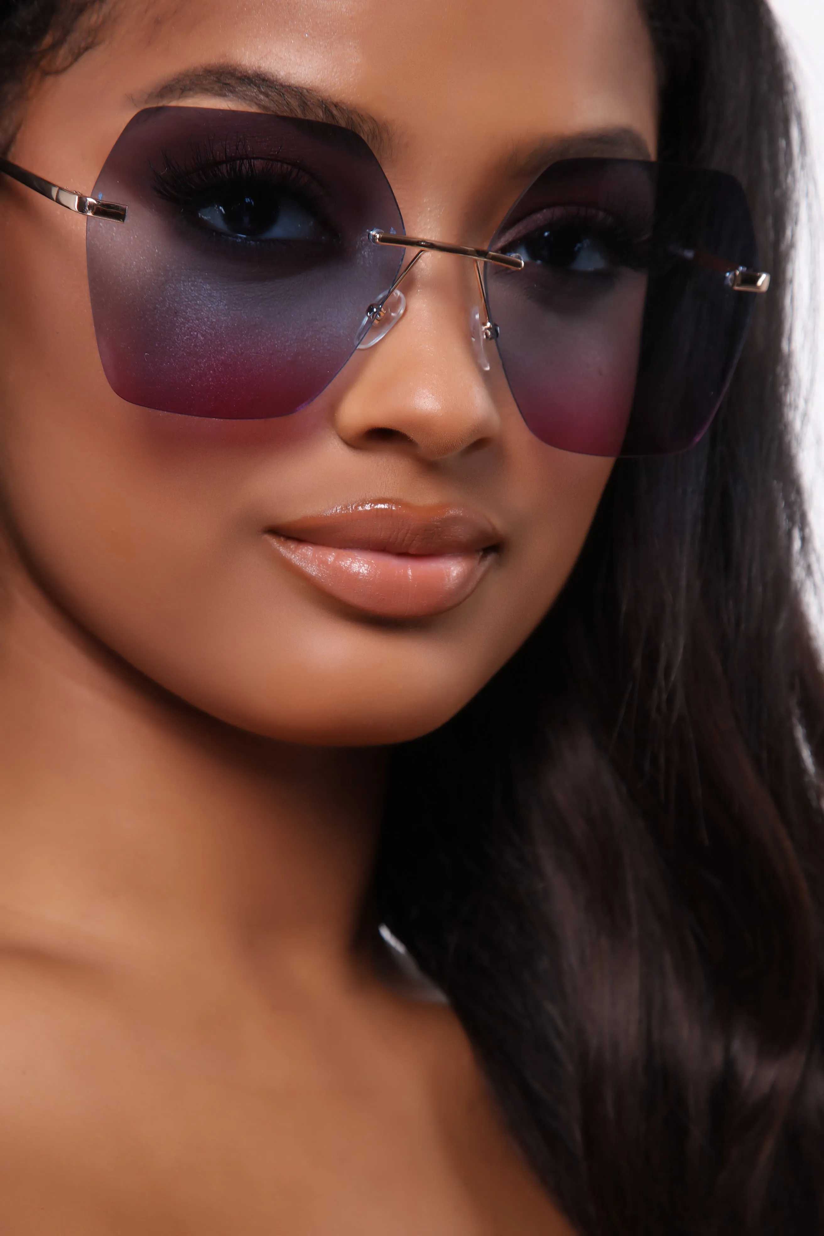 Aren't You Glad I Came Sunglasses - Blue/Purple