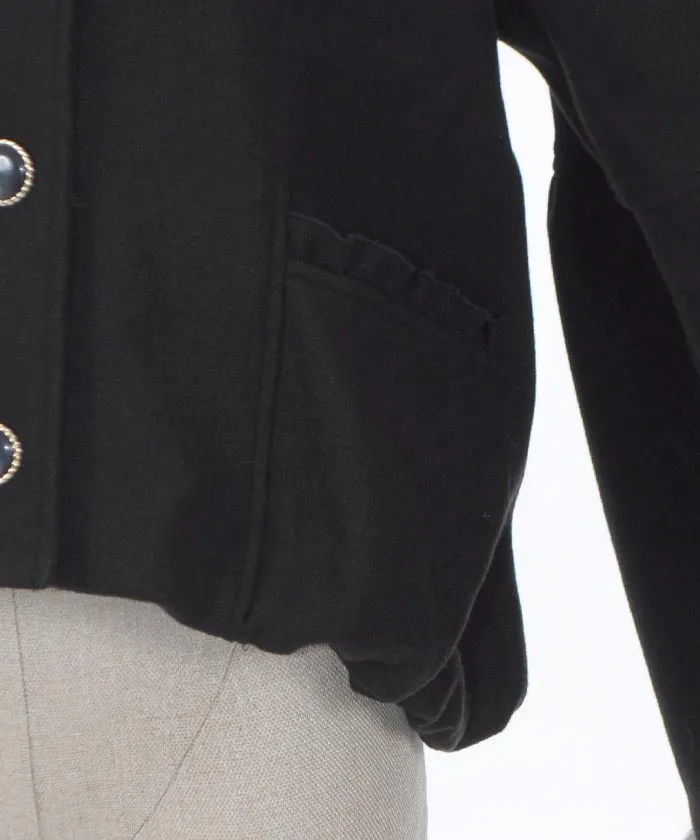 Bell Sleeve Coat with Hood
