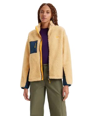 Big Foot Zip Fleece Jacket in Marzipan