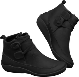 Black Cowboy Boots for Women Ankle Womens Lace Up Booties Ankle Boots for Women Dressy Wedge Bootie for Women Wide Width Slip On Soft Sole Pump Closed Toe Stacked Heel