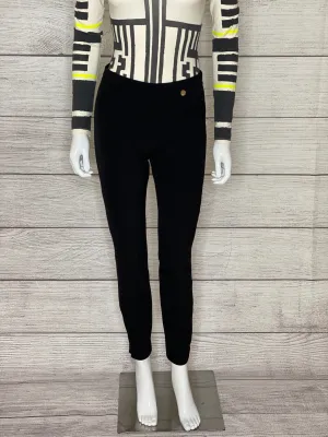 Black Stretchy trousers with Ankle Zips