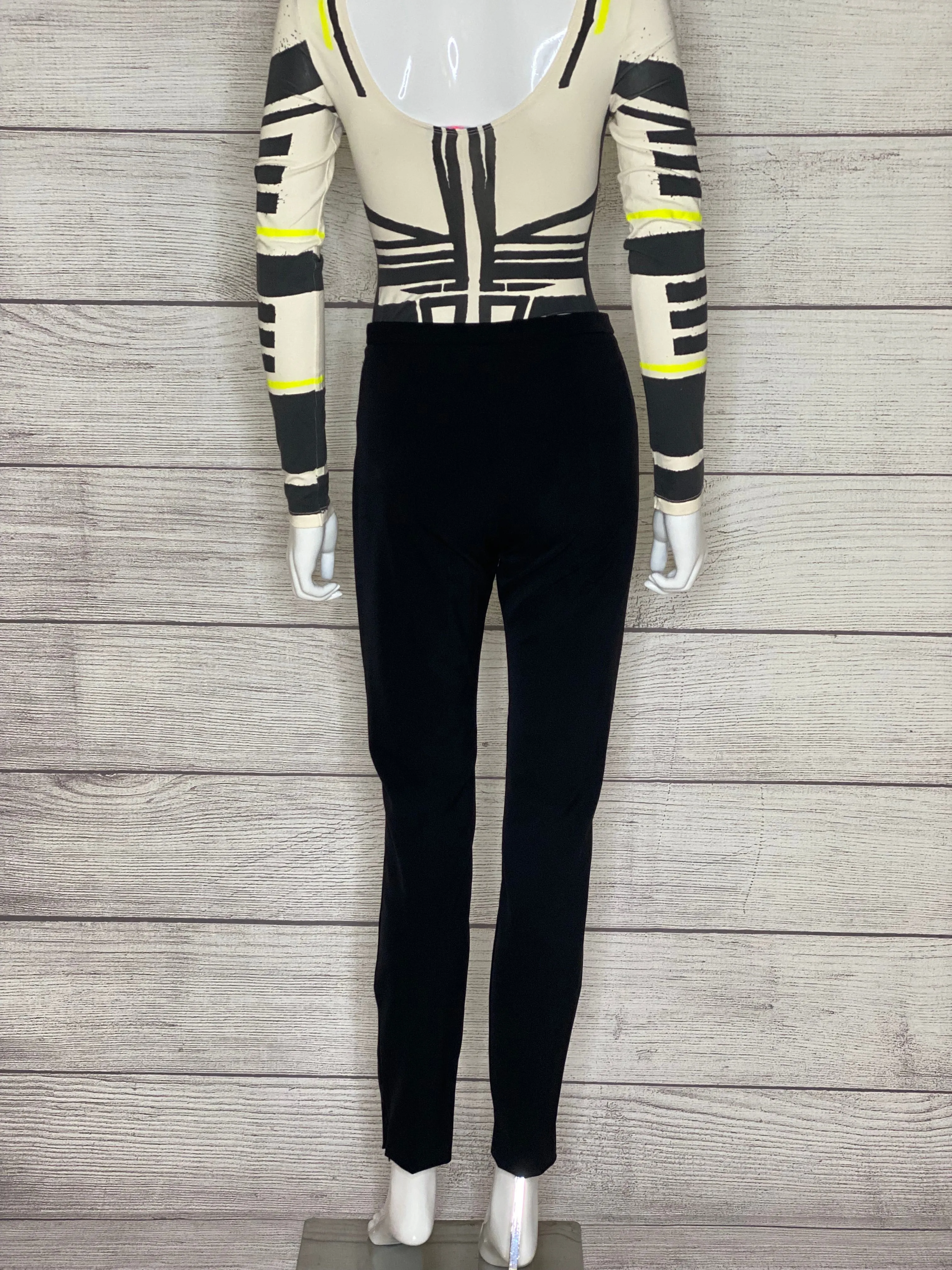 Black Stretchy trousers with Ankle Zips