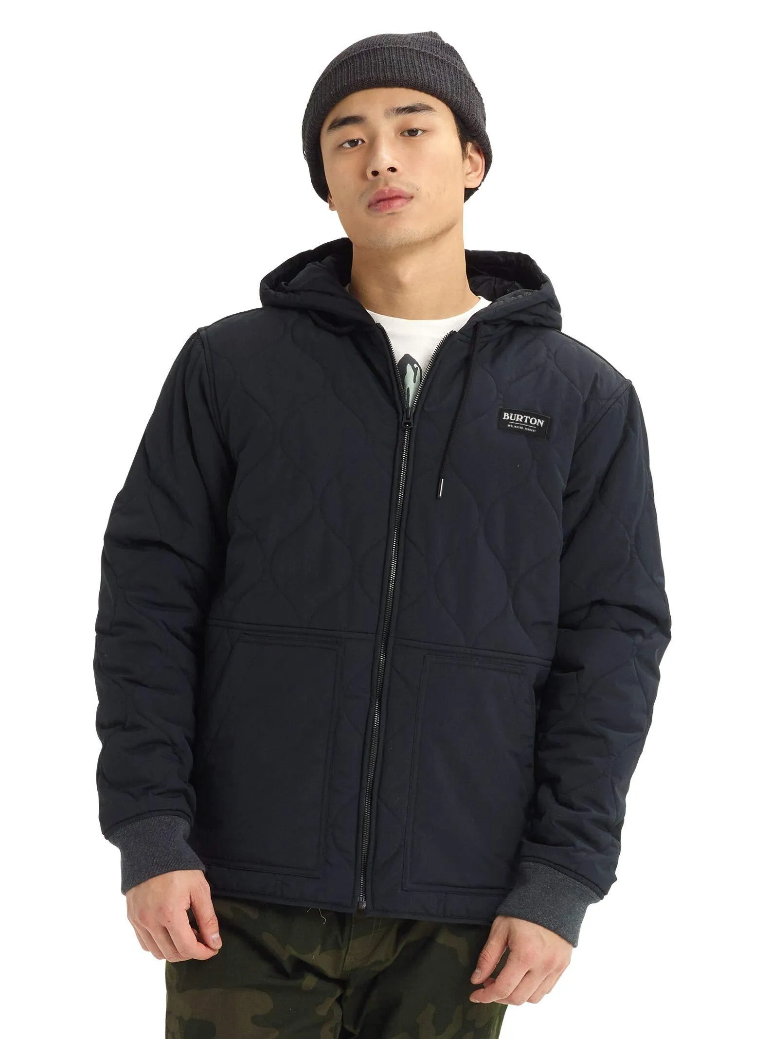 Burton Men's Mallet Hooded Jacket,  True Black,  Large