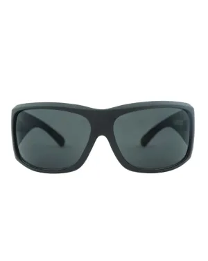 Caution Safety Sunglasses - Matt Black/Smoke