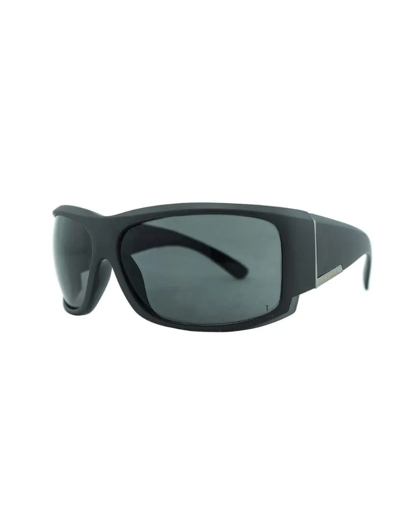 Caution Safety Sunglasses - Matt Black/Smoke