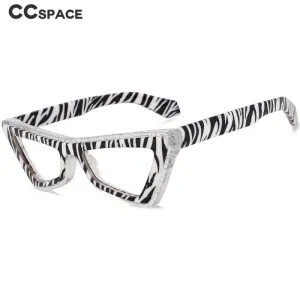 CCspace Unisex Full Rim Big Square Cat Eye Acetate Eyeglasses 56008