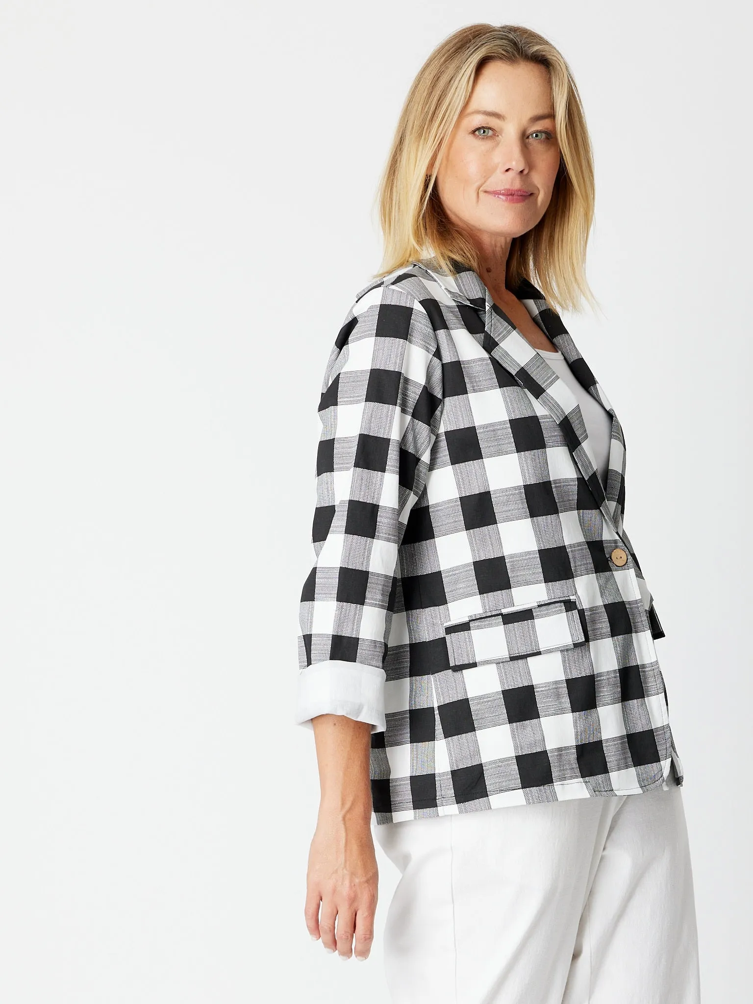 Check Relaxed Jacket - 30688 - Check