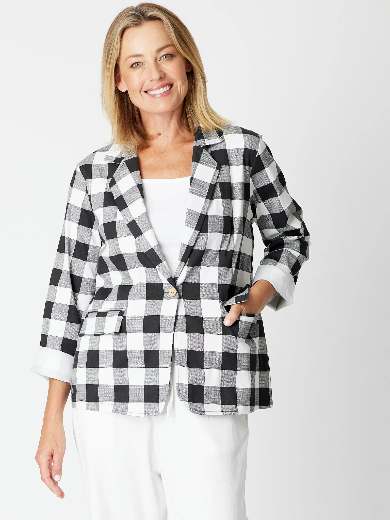 Check Relaxed Jacket - 30688 - Check