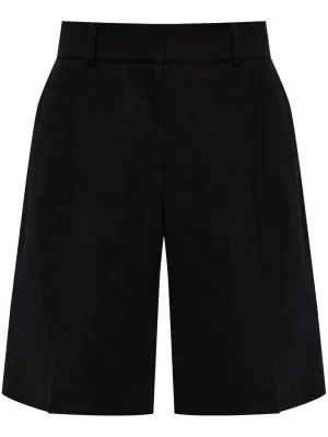 concealed-fastening knee-length shorts