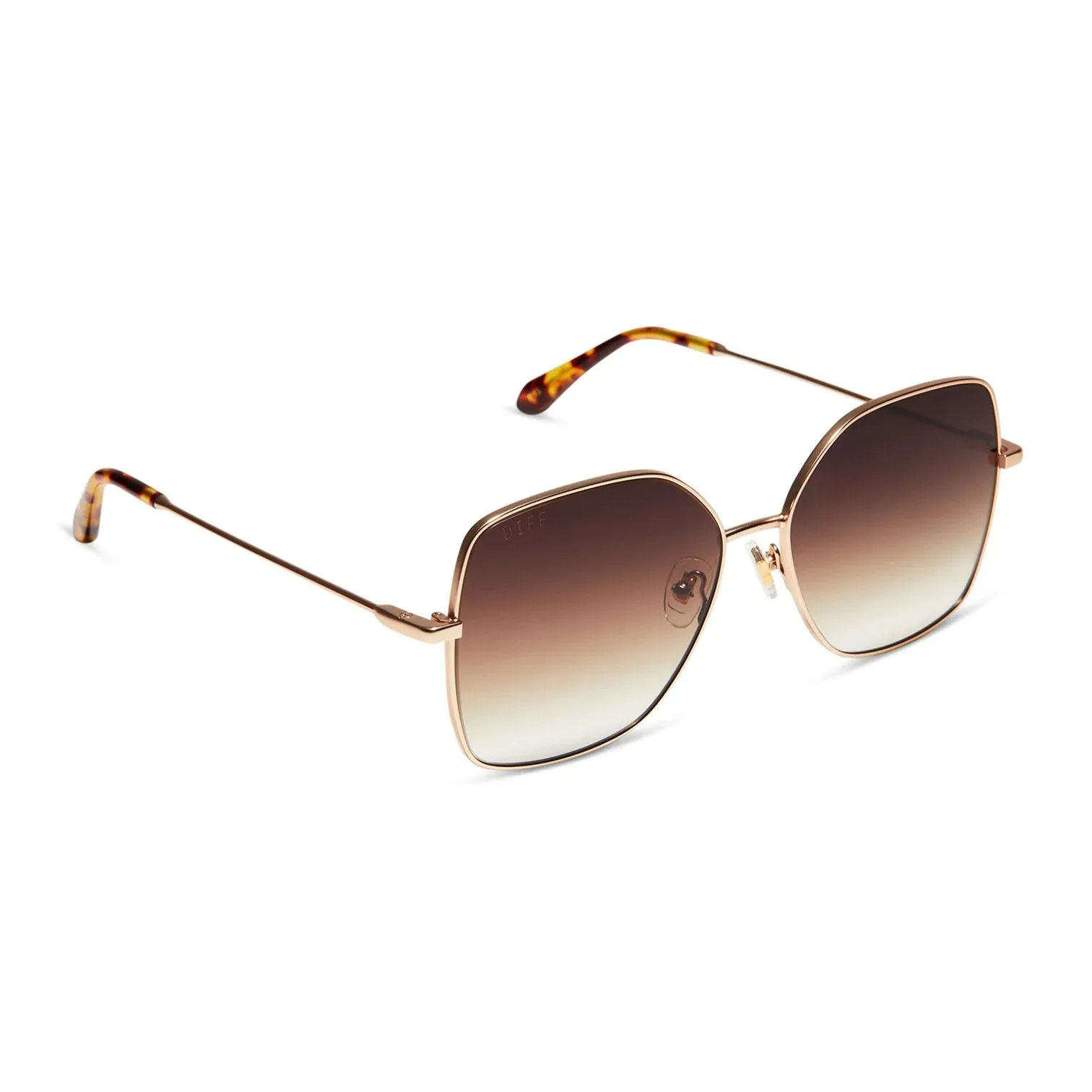 DIFF Iris Sunglasses - MATTE GOLD
