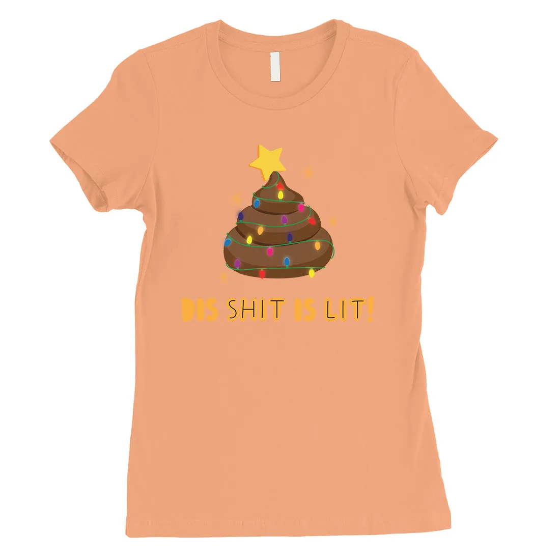 Dis Shit Is Lit Poop Womens Shirt