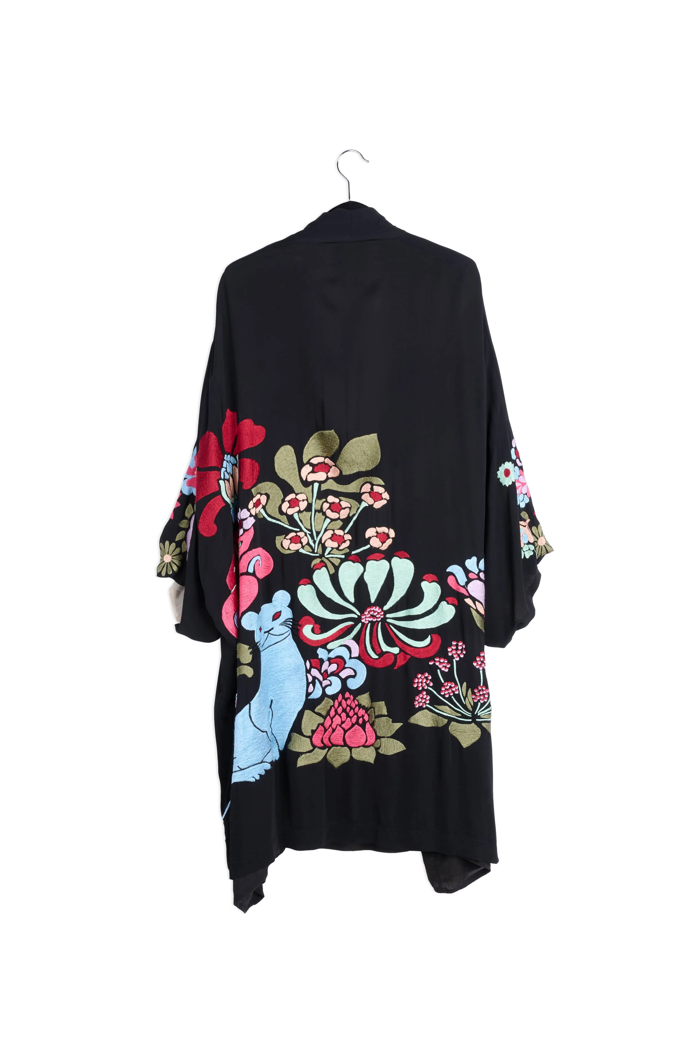 Embroidered kimono
