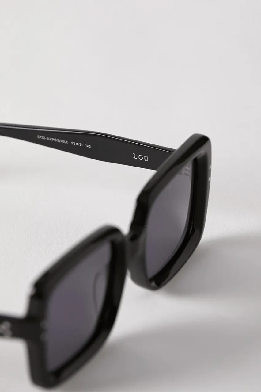 EPOKHE LOU SUNGLASSES - BLACK POLISHED SILVER/BLACK