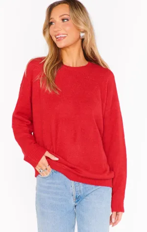 Feel Good Sweater - Red Knit