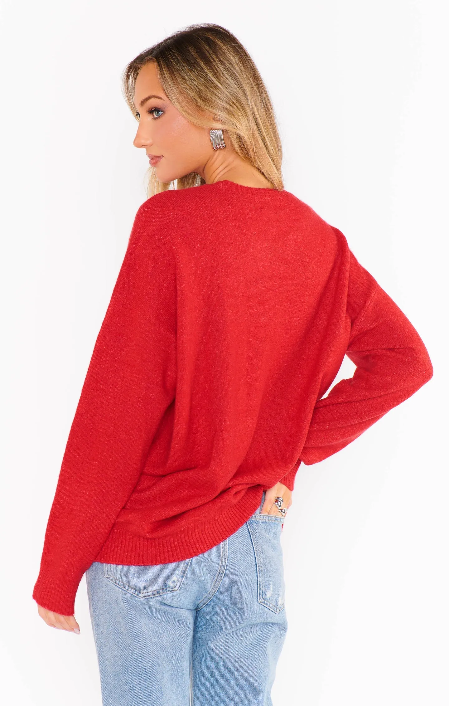 Feel Good Sweater - Red Knit