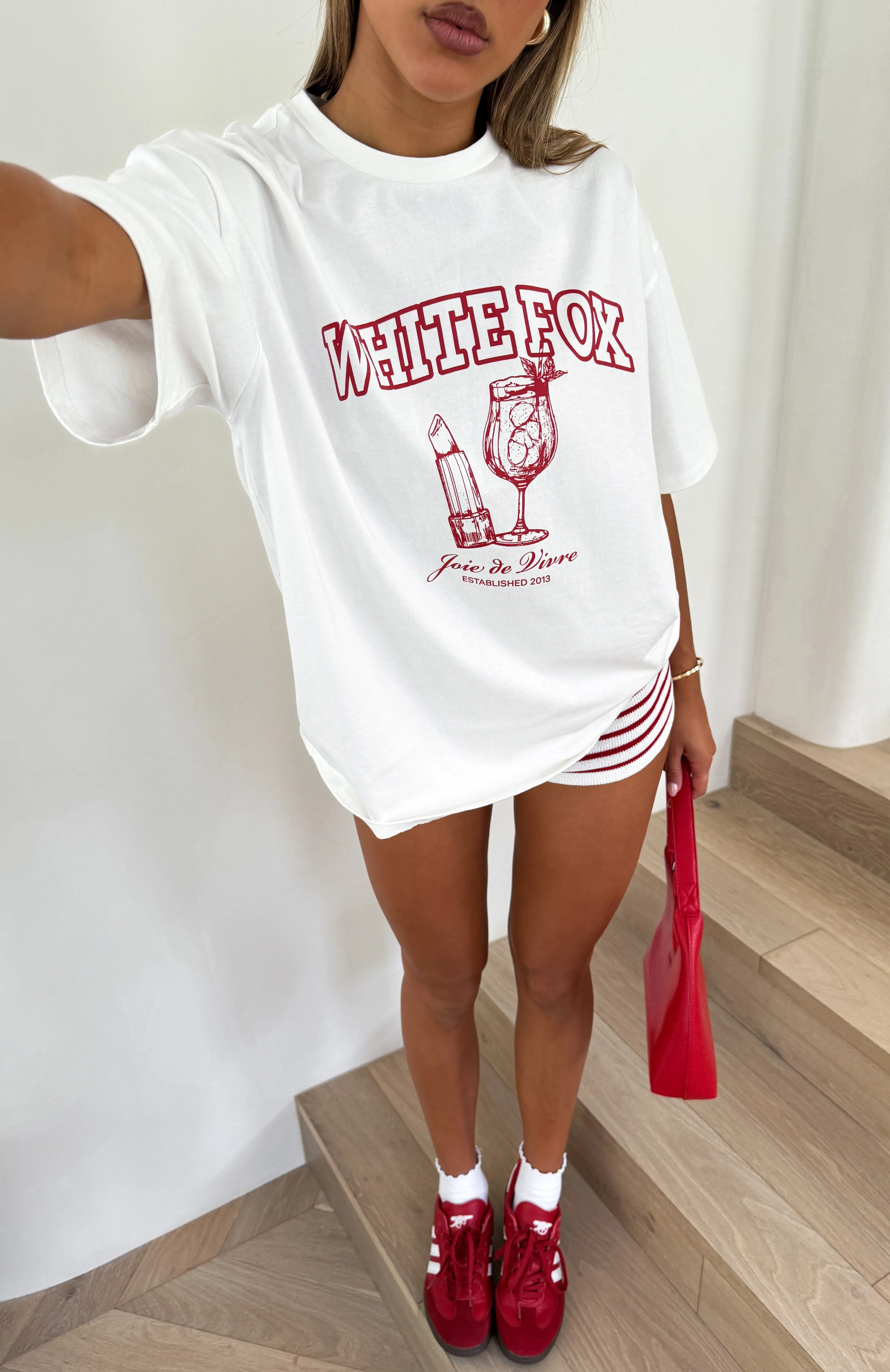 Find Me Poolside Oversized Tee White