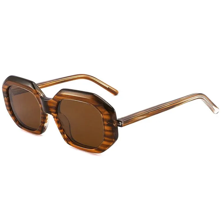 Hexagon Small Frame Sunglasses Polarized