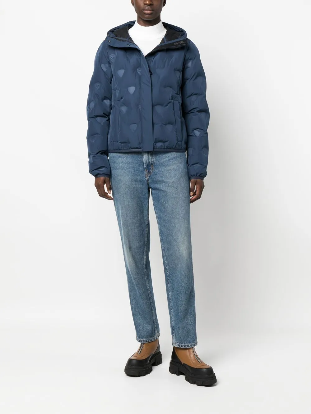 hooded quilted jacket