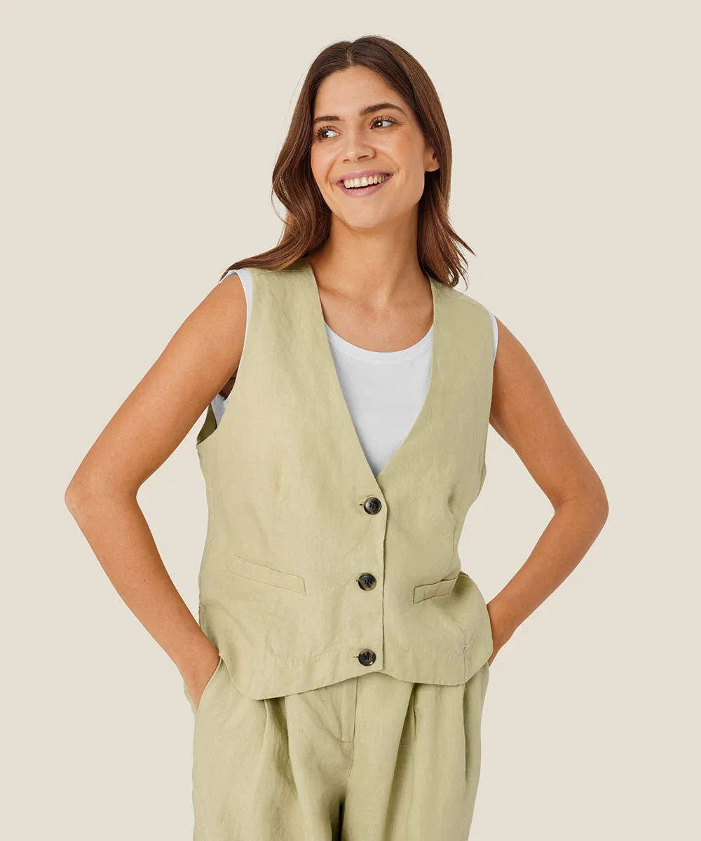 Jordyn Linen Vest