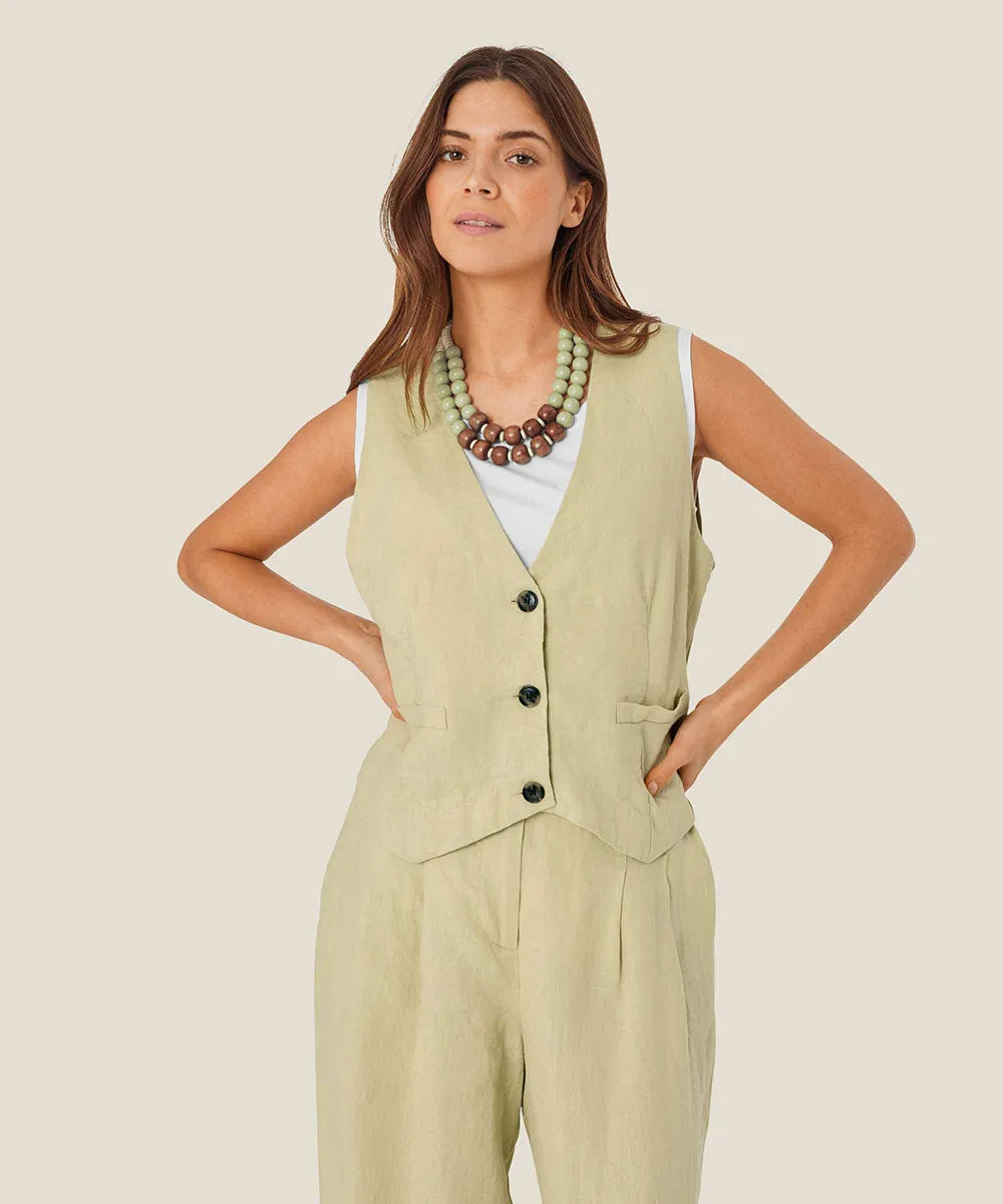Jordyn Linen Vest