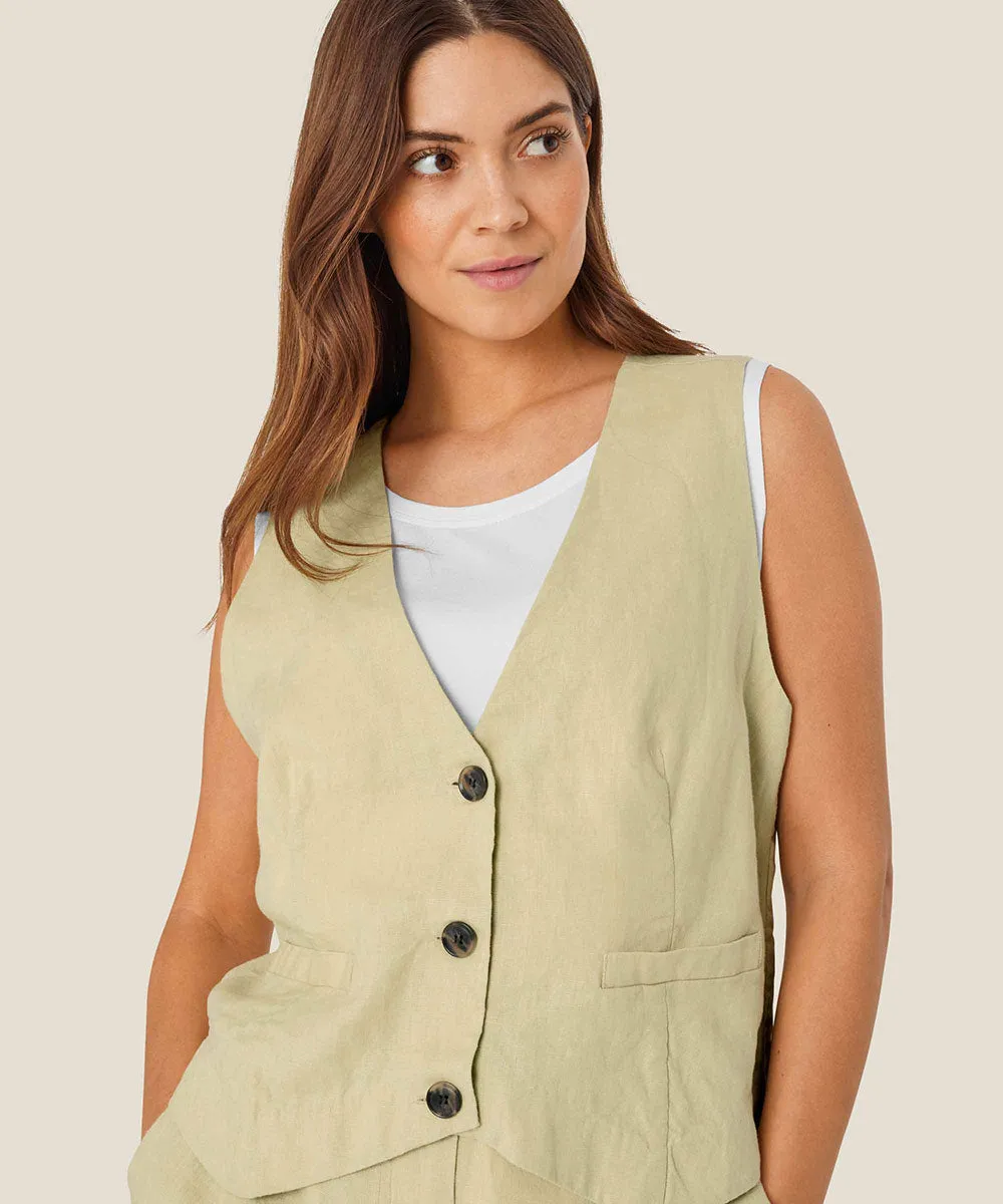 Jordyn Linen Vest