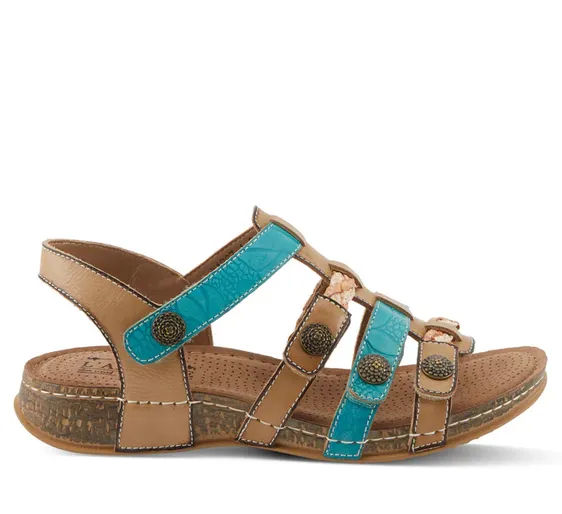 L'Artiste by Spring Step Women's Delila Sandal - Beige Multi