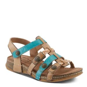 L'Artiste by Spring Step Women's Delila Sandal - Beige Multi