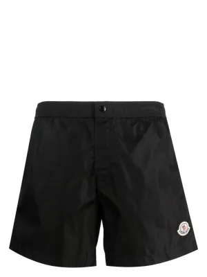 logo-patch swim shorts