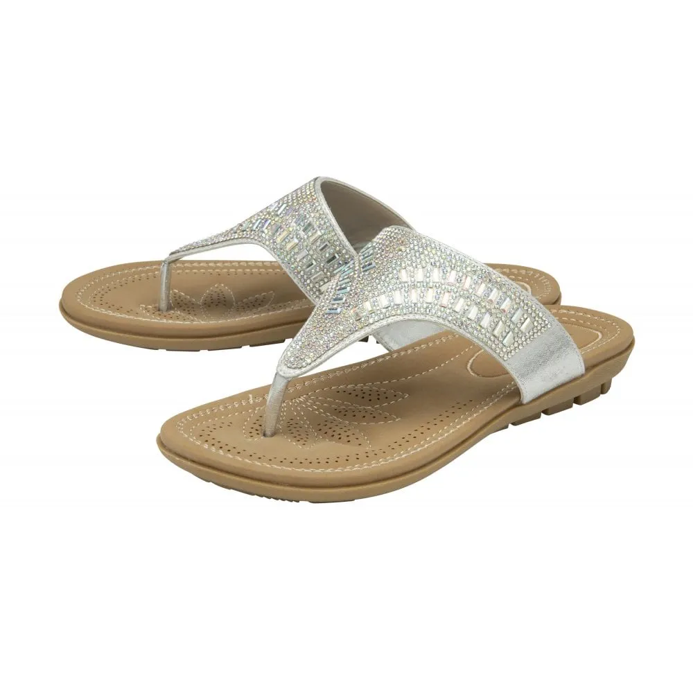 Lotus Rafaella SILVER Toe Post sandal