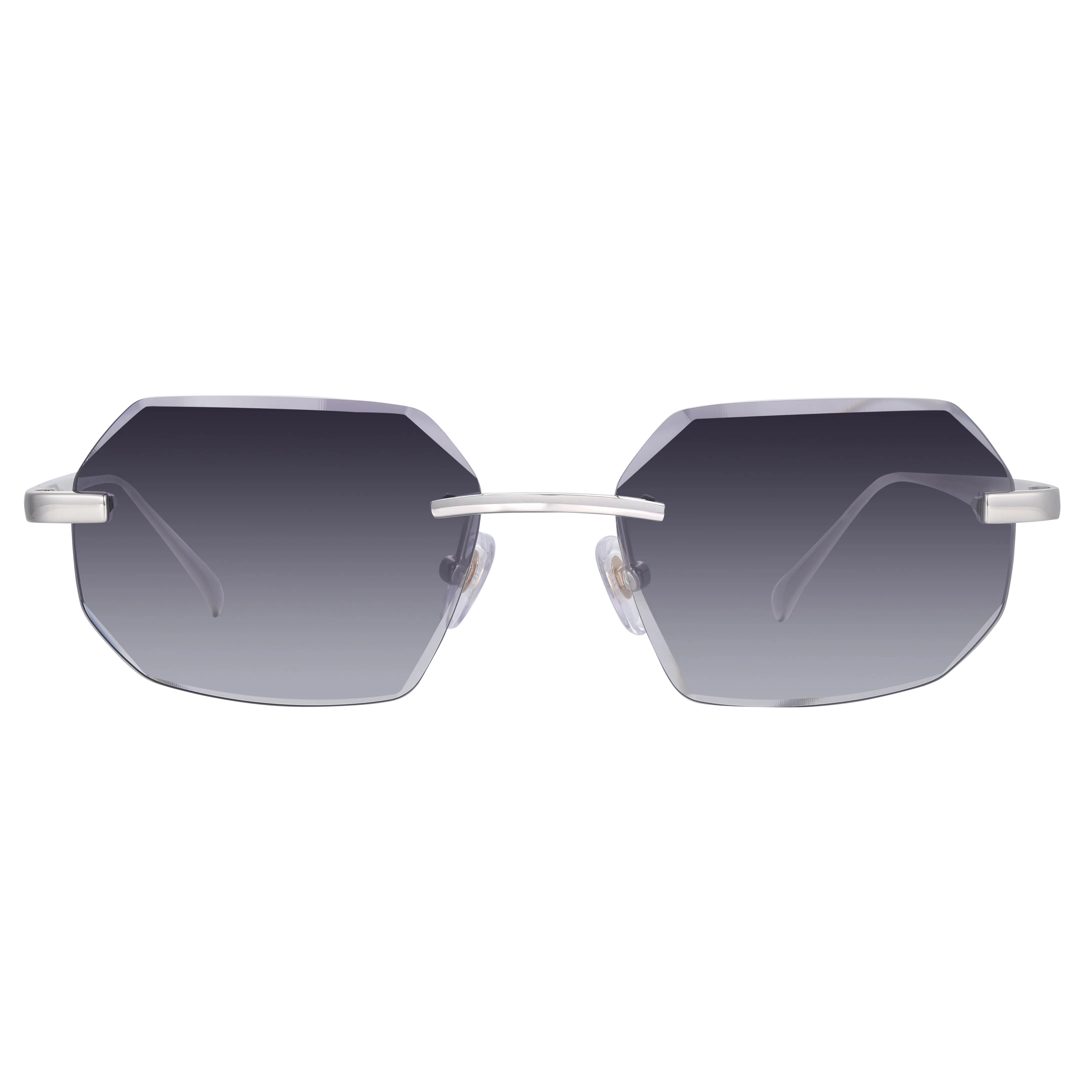 Men's Eyewear Silver Diamond Cut Black