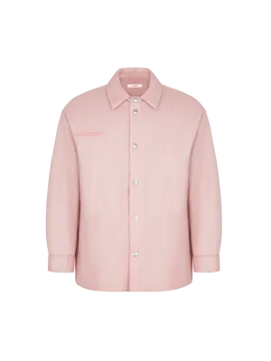 Mens Flower-Warmth Padded Overshirt—Magnolia Pink