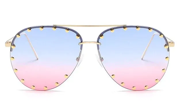 Metal Rivet Sunglasses