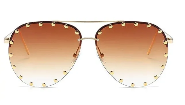 Metal Rivet Sunglasses