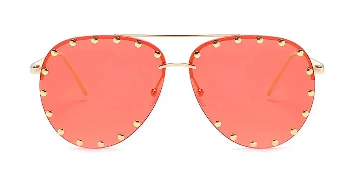 Metal Rivet Sunglasses
