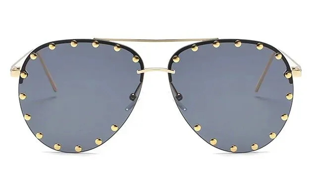 Metal Rivet Sunglasses