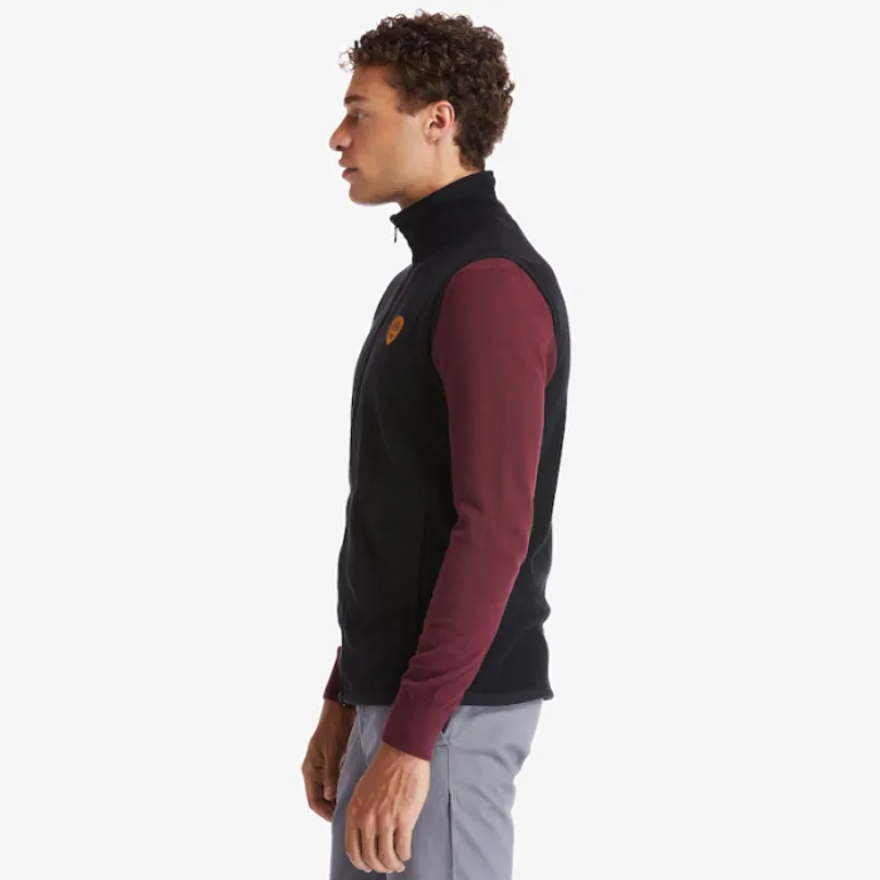 Mix Media Full-Zip Fleece Vest For Men