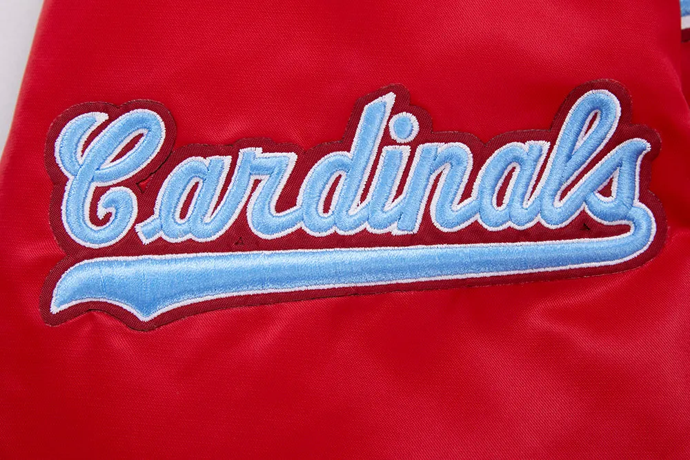 MLB ST. LOUIS CARDINALS RETRO CLASSIC MEN'S RIB SATIN JACKET (RED)