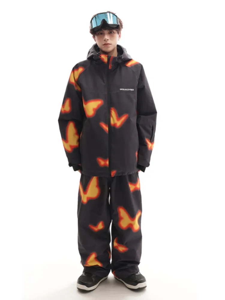 Molocoster Flame Butterfly Snow Jacket - Unisex