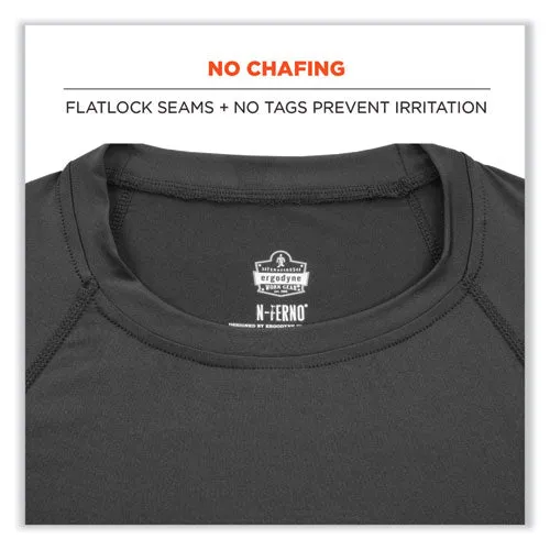 N-ferno 6436 Long Sleeve Lightweight Base Layer Shirt, 3x-large, Black, Ships In 1-3 Business Days