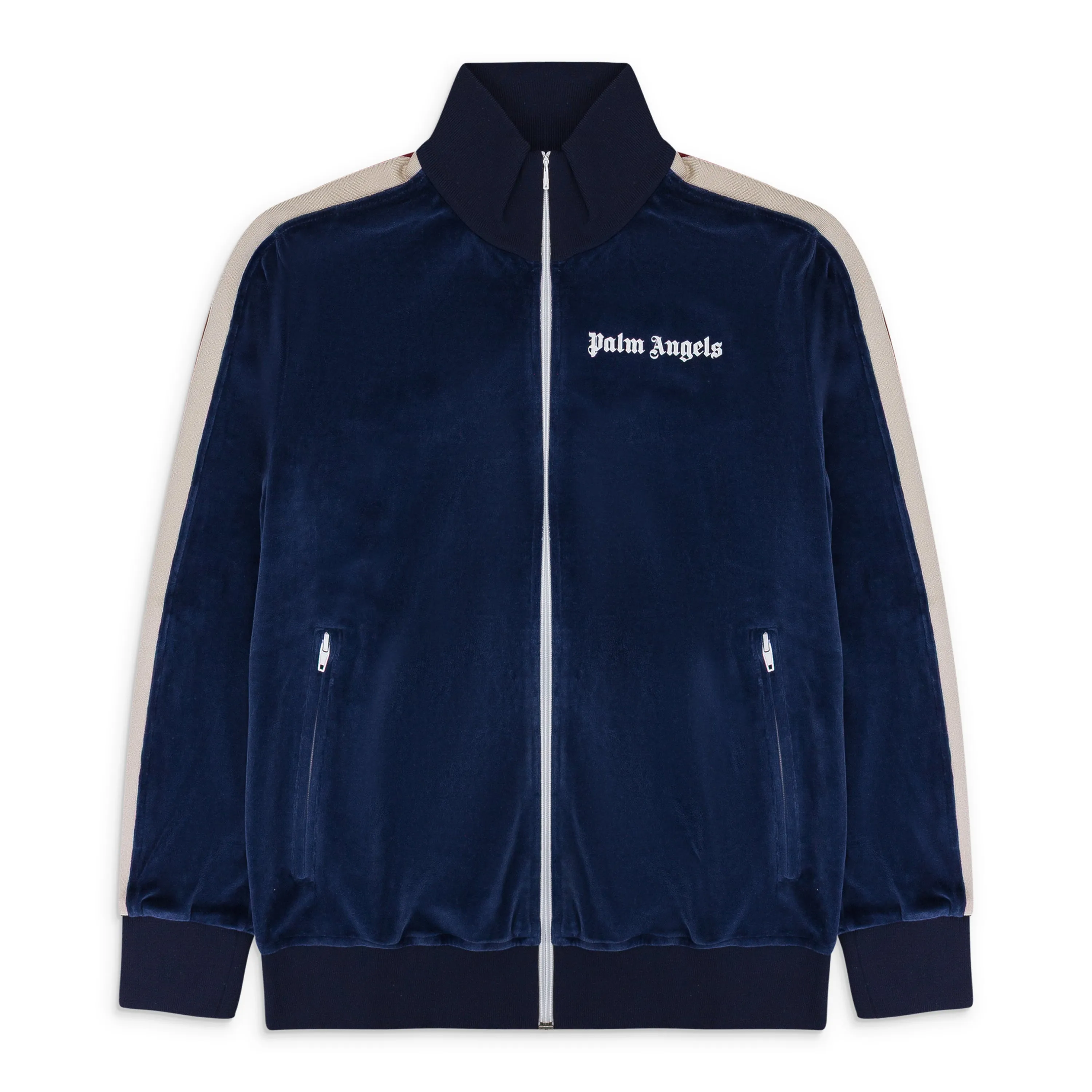 NAVY VELOUR TRACK JACKET