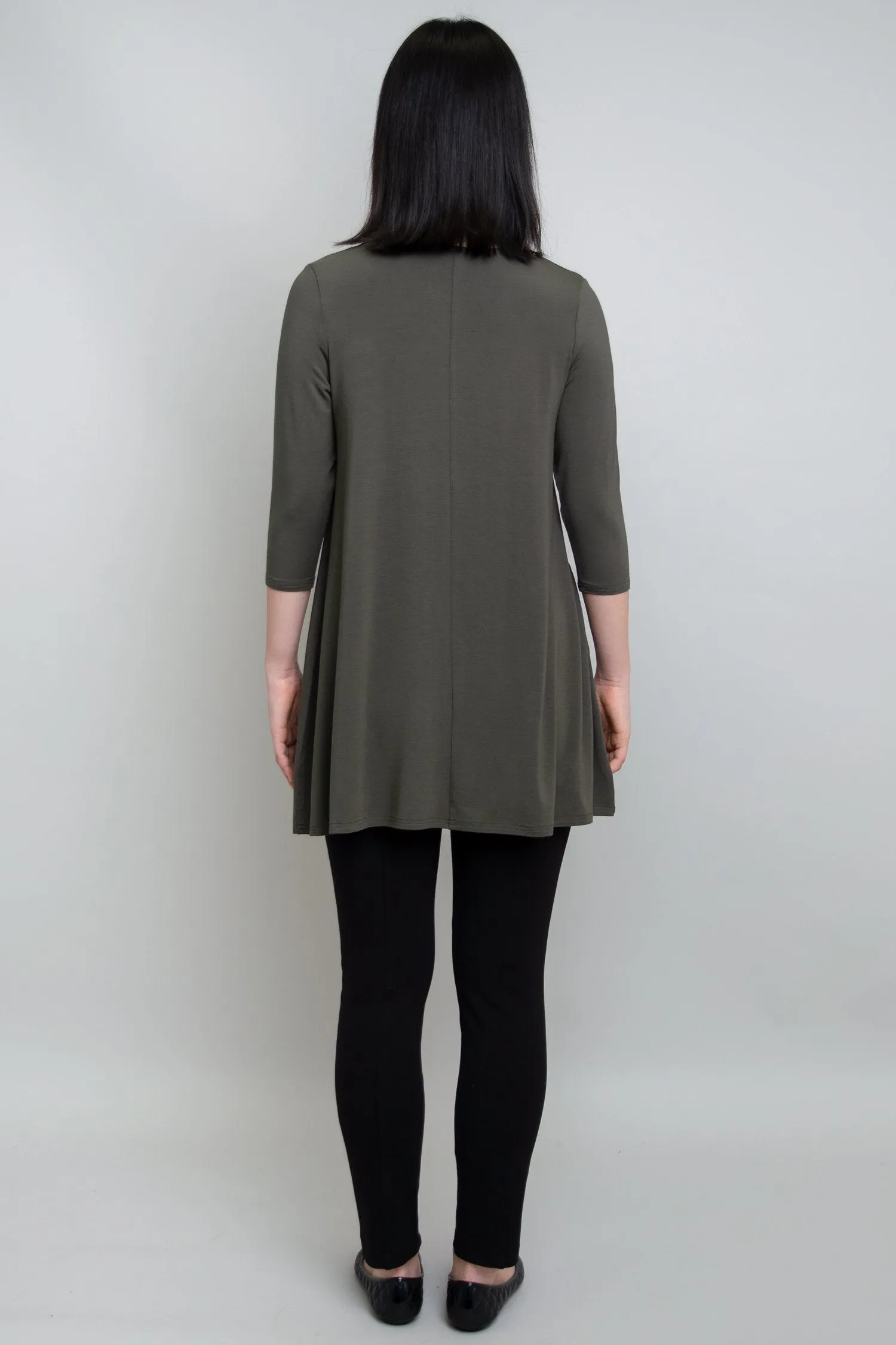 Perfect Tunic, Khaki, Bamboo- Final Sale