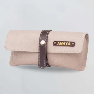 PERSONALISED EYEWEAR CASE - BEIGE