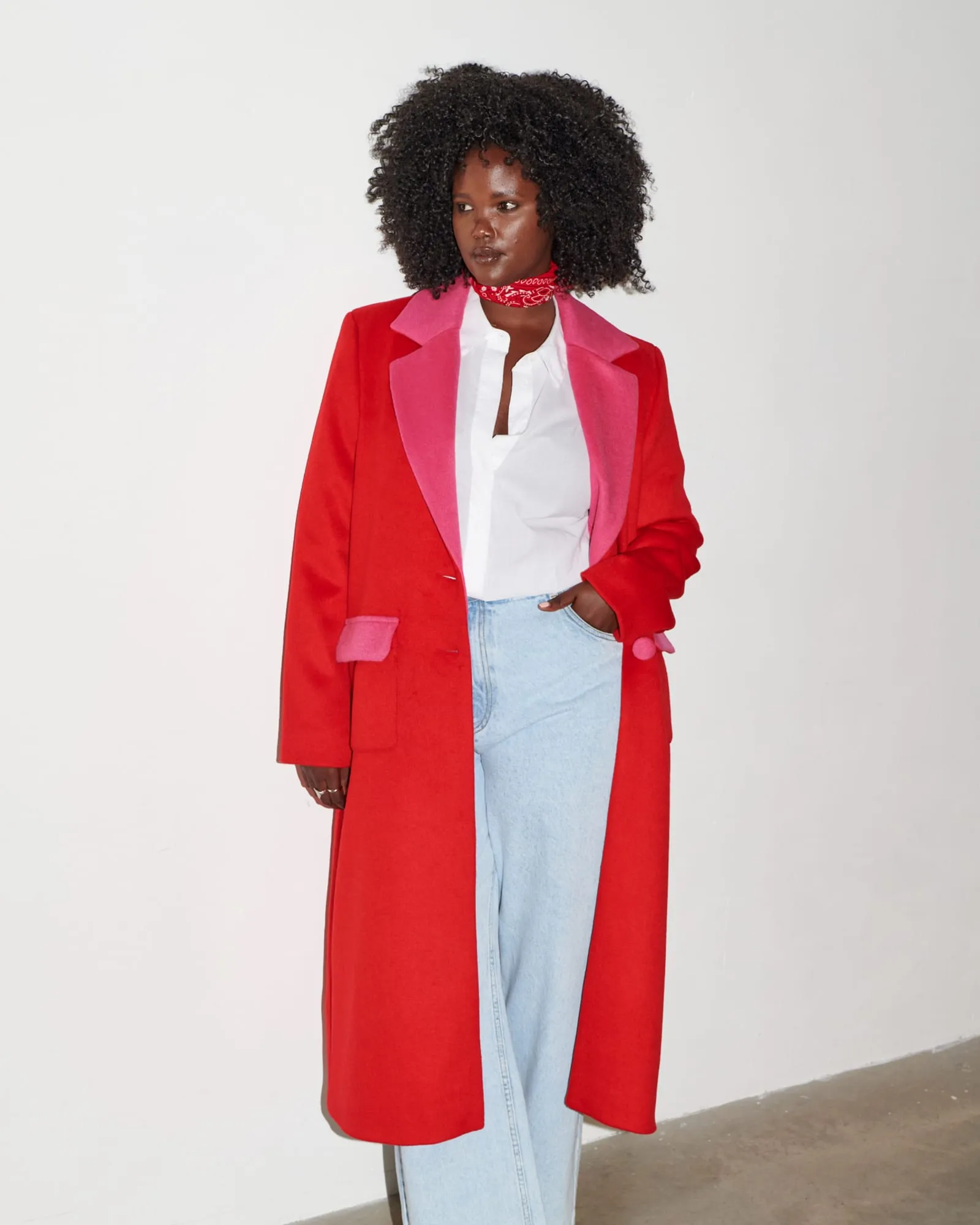 Red Wool 55 Coat | Red / Pink