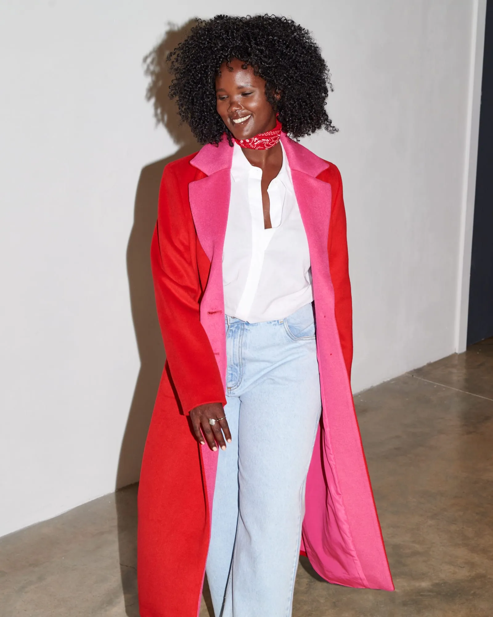 Red Wool 55 Coat | Red / Pink