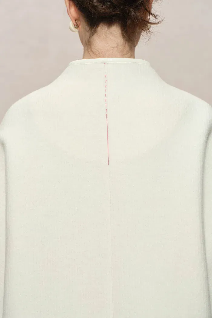 Riri Hand Finished Mandarin Knot Wool Jacket in Australian Merino Blend