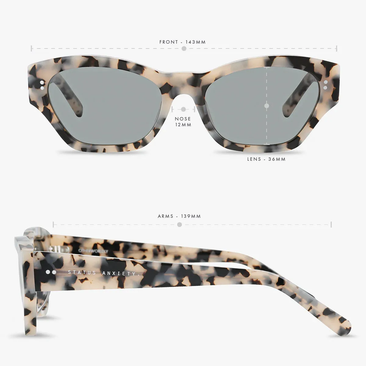 Status Anxiety Otherworldly Sunglasses - White Tort