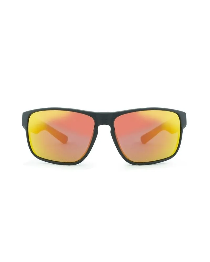 Summit Polarised Sunglasses - Matte Black/Red Revo