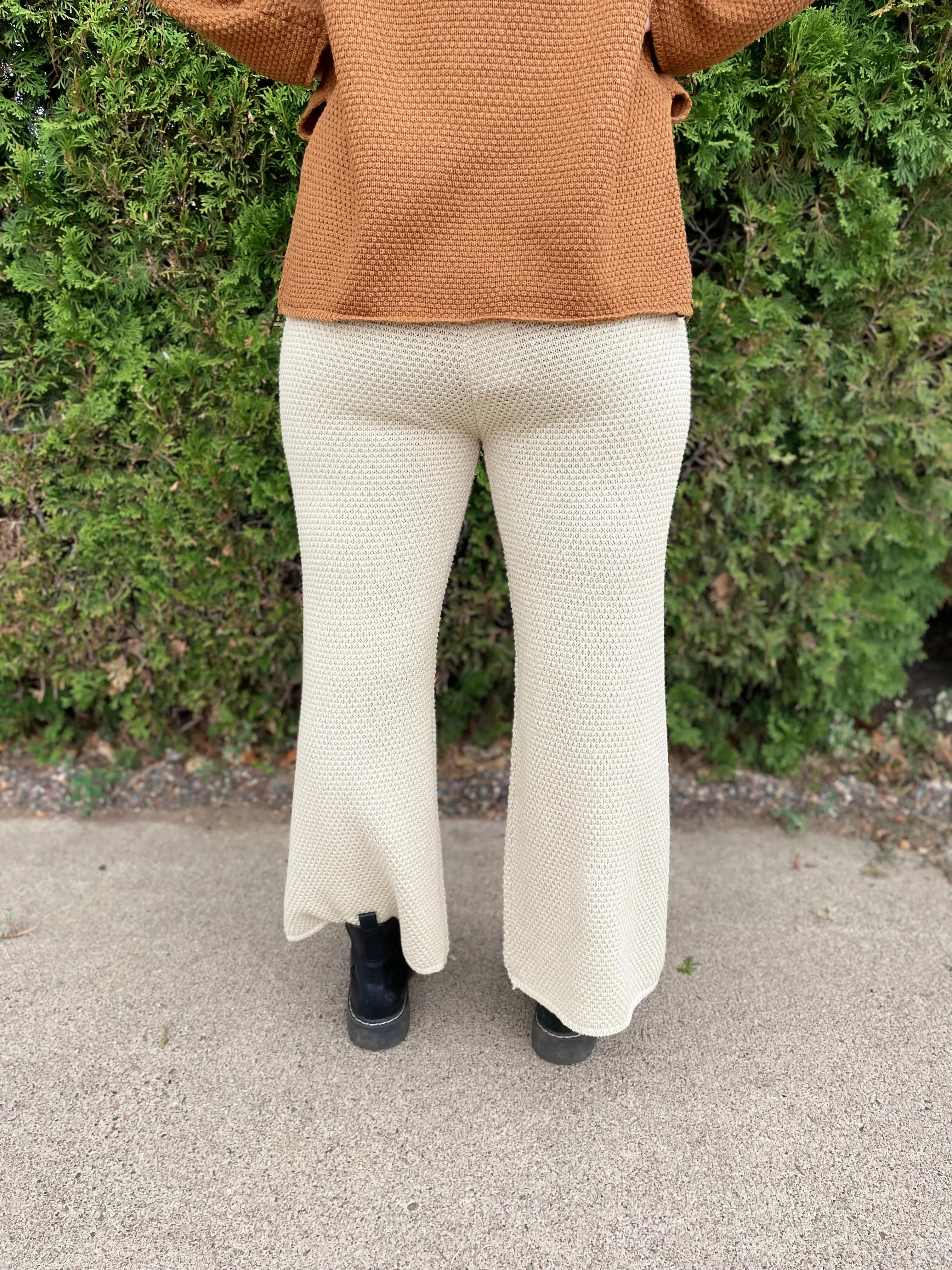 Textured Sweater Pants